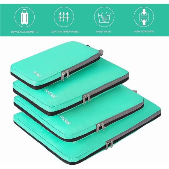 4Pack Compression Packing Cubes Travel Accessories Expandable Packing Organizers - Picture 5 of 5